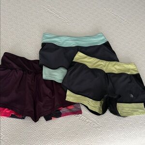 Stylish Women's Athletic Shorts - Black, dark gray and brown